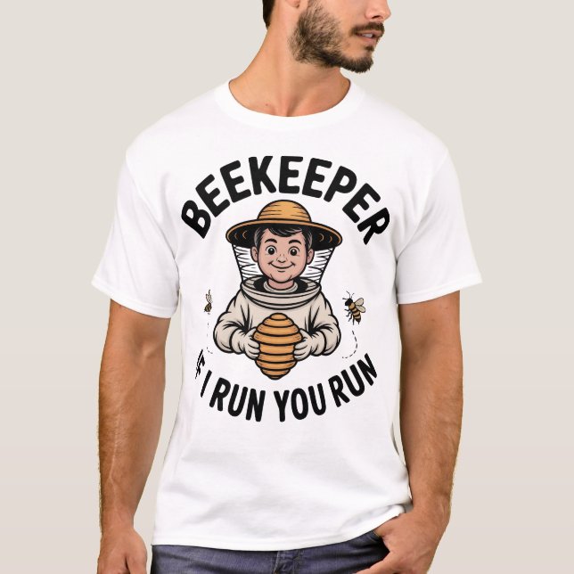 Biodling Om jag springer springer du roligt T Shirt (Framsida)
