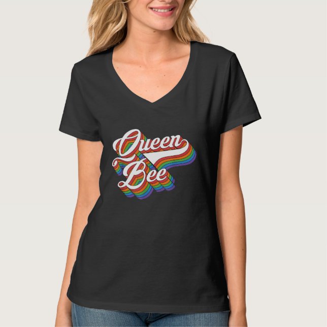 Biodling Queen Bee Krona Cute Honeybee Bee Apiar T Shirt (Framsida)