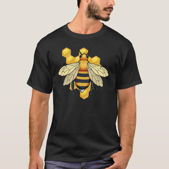 Biodling som flyger Insekt Passion Honung för biod T Shirt (Framsida)