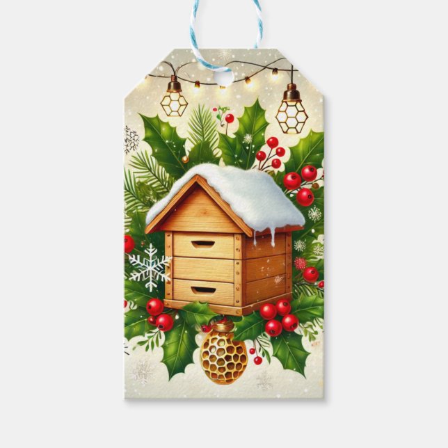 Biodlings julklappspresenttagg | Transferdesign Presentetikett (Framsidan)