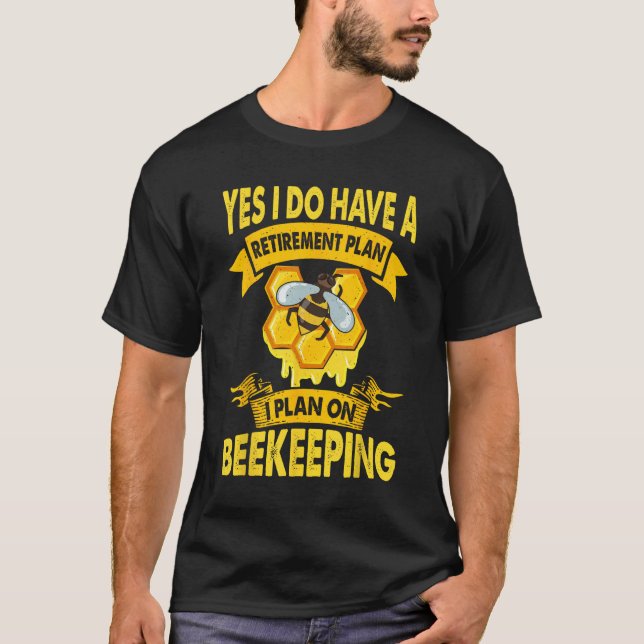 Biodlingsbin Apiary Ho för biodlare Pension T Shirt (Framsida)