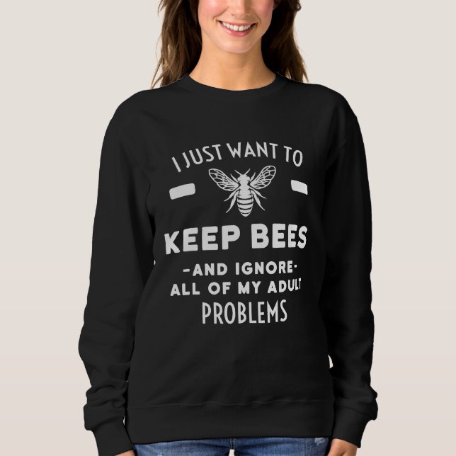 Biodlingsbin bortser från problem med Vuxen i Behå T Shirt (Framsida)
