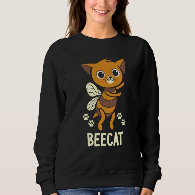 Biodlingsbin Cat Pun Beecat T Shirt (Framsida)
