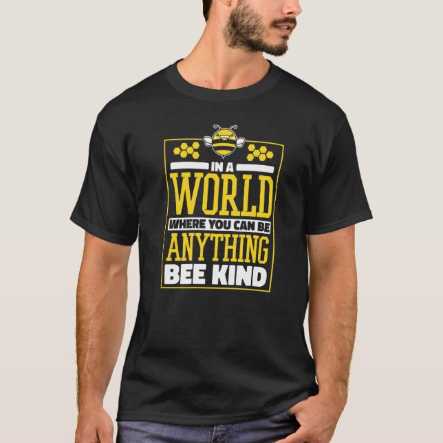 Biodlingsbin för honungsbin Beehive T Shirt (Framsida)
