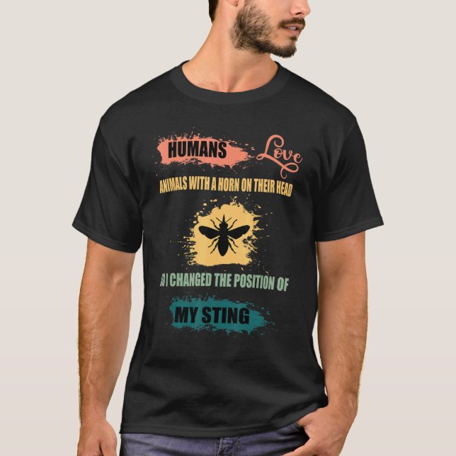Biodlingsbin Maj Bee Apiolog Retro Biodling T Shirt (Framsida)