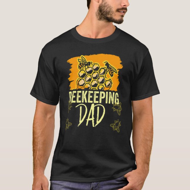Biodlingsbin Pappa Ord Hobbybien Bees Far T Shirt (Framsida)