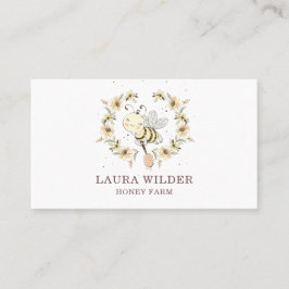 Biodlingsbiodlare Apiary Busin Blommigt för vatten Visitkort