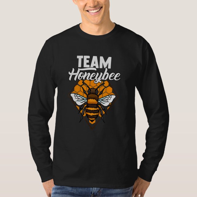 Biodlingsdesign för honungsbin - Team Honeybee T Shirt (Framsida)