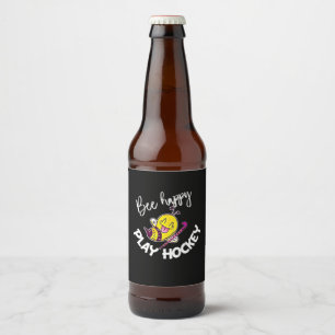 Biodlingsföretag Gift Bee Lycklig Play Hockey Ölflaska Etikett