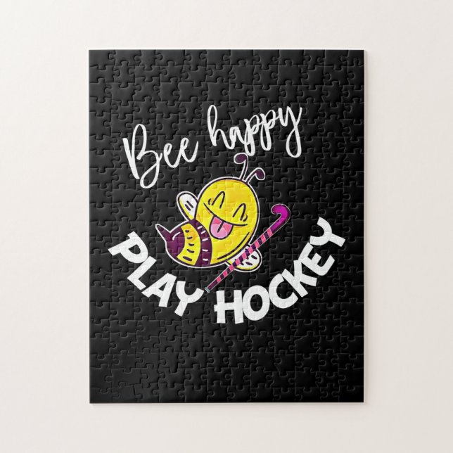Biodlingsföretag Gift | Bee Lycklig Play Hockey Pussel (Vertikal)