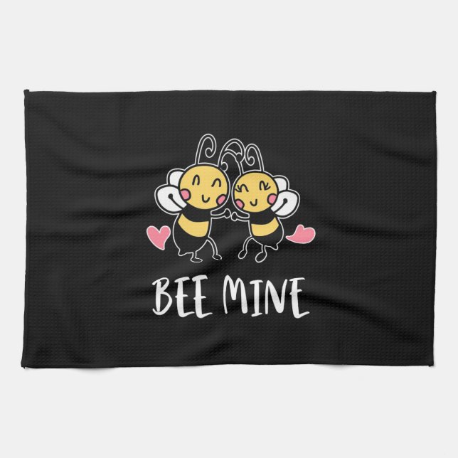 Biodlingsföretag Gift | Bee Mine Kökshandduk (Horisontell)