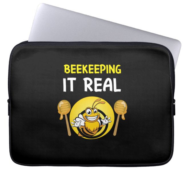 Biodlingsföretag Gift | BeeKeeping Pappa Laptop Fodral (Framsidan)