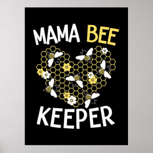 Biodlingsföretag Gift Mamma Bee Keeper Poster