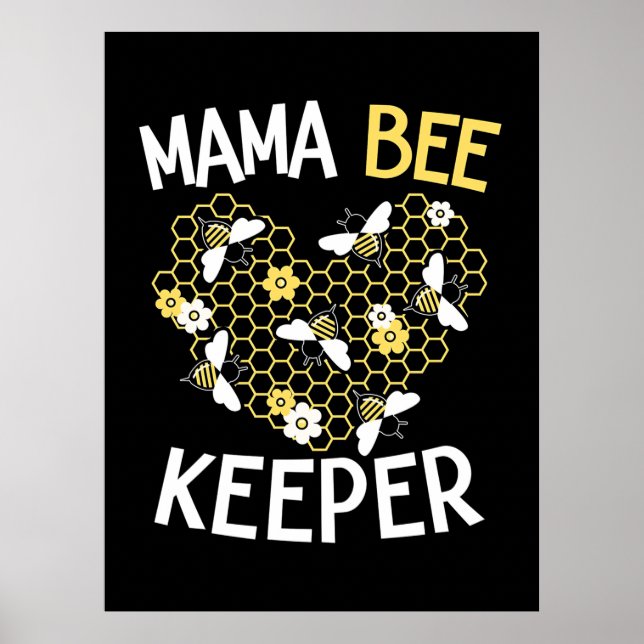 Biodlingsföretag Gift | Mamma Bee Keeper Poster (Framsidan)