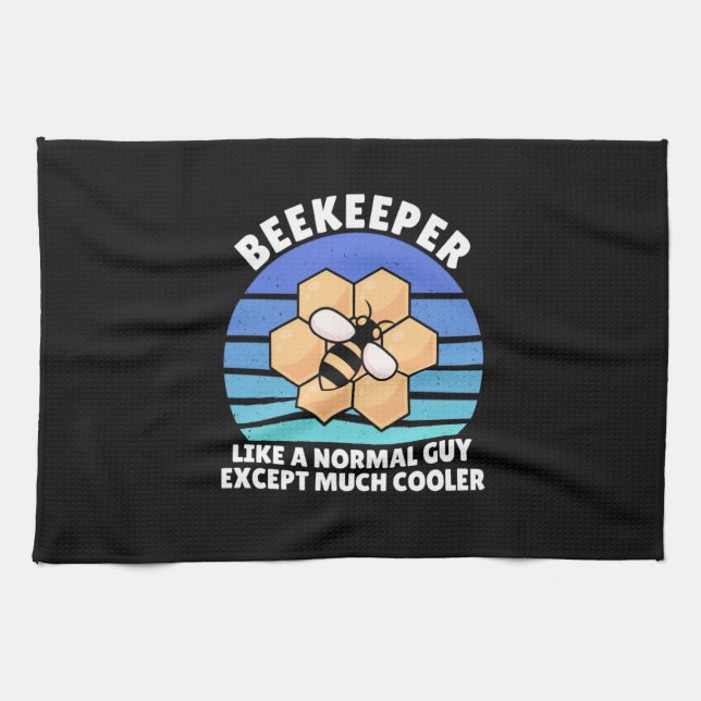 Biodlingsföretag Gift | Vintage för biodling Kökshandduk (Horisontell)