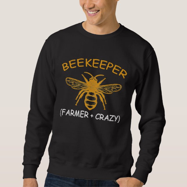 Biodlingsgif Bebiodlingsman Farmer Plus Crazy Lång Ärmad Tröja (Framsida)