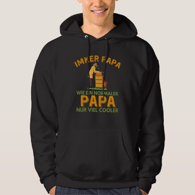 Biodlingshonung för biodling i Pappa Hoodie (Framsida)