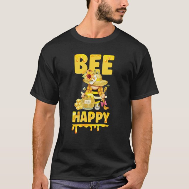 Biodlingsskötare Gnomes Gnome Gnome honey Bee T Shirt (Framsida)