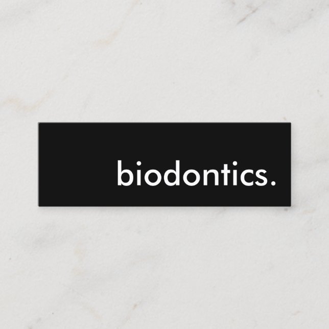 biodontik. mini visitkort (Framsida)