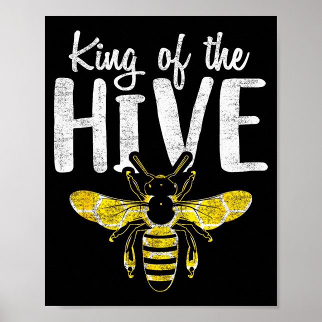 Biodrottning Funny Bee Viska Gåva Poster (Framsidan)
