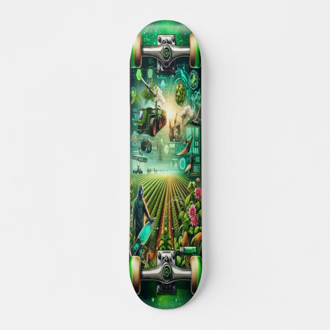 "Bioengineering ed Eden Deck" Mini Skateboard Bräda 18,5 Cm (Framsida)