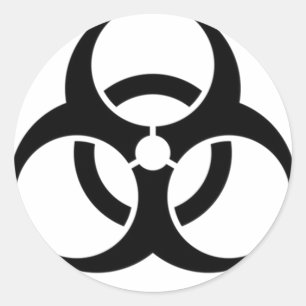biofara svart runt klistermärke