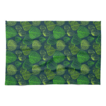 Biofila estetiska Mörk grönt Skeleton Löv