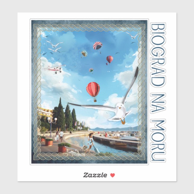 Biograd na moru 4 klistermärken (Ark)