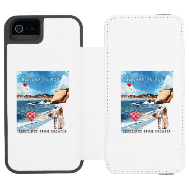 Biograd na moru 5 incipio iPhone wallet skal (Folio Öppen)