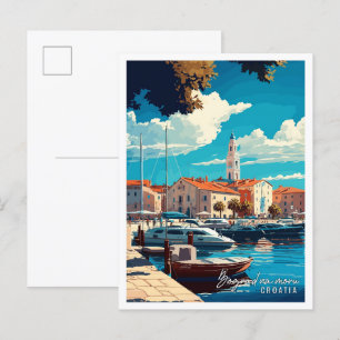 Biograd na moru Kroatien vintage resor Vykort