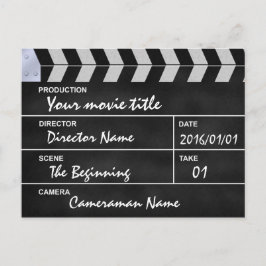 biograffilm från clapperboard vykort