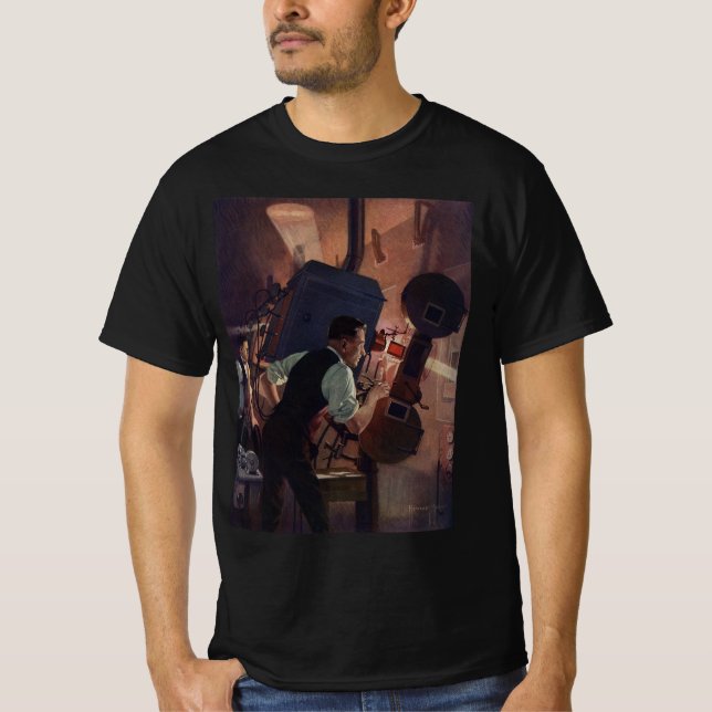 Biografmaskinist, Vintage Företag T Shirt (Framsida)
