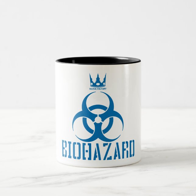 BIOHAZARD（青） Två-Tonad MUGG (Center)