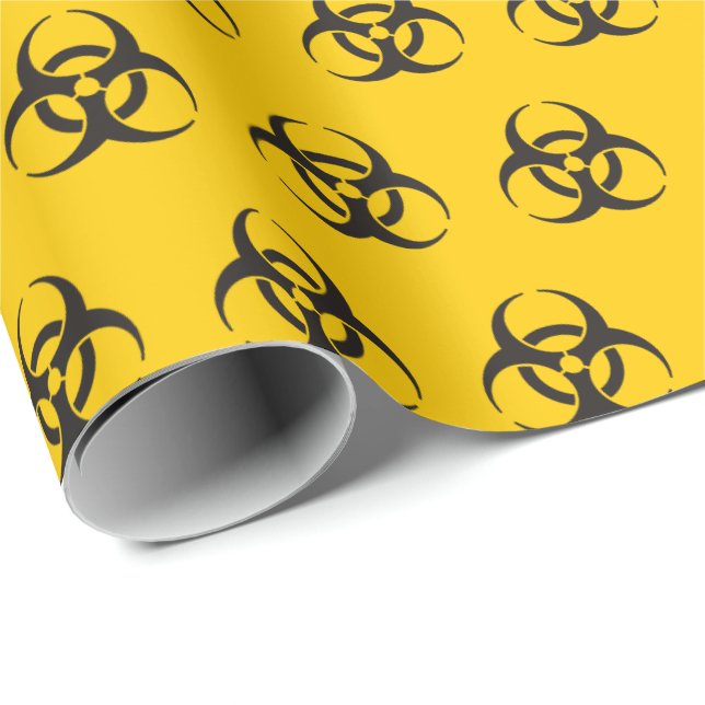 Biohazard Icon Mönster Presentpapper (Rullad Hörn)