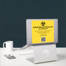 Biohazard Industry - Black on a gult bakgrund