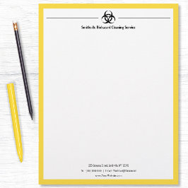 Biohazard Industry - Black with gult gräns Brevhuvud