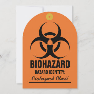 Biohazard Märkre Halloween fest Inbjudningar