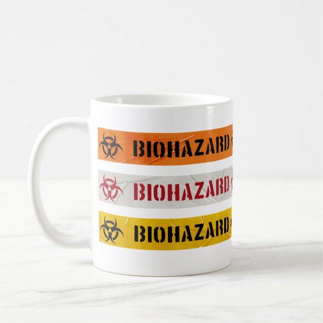 Biohazard-randig kaffemug kaffemugg (Vänster)