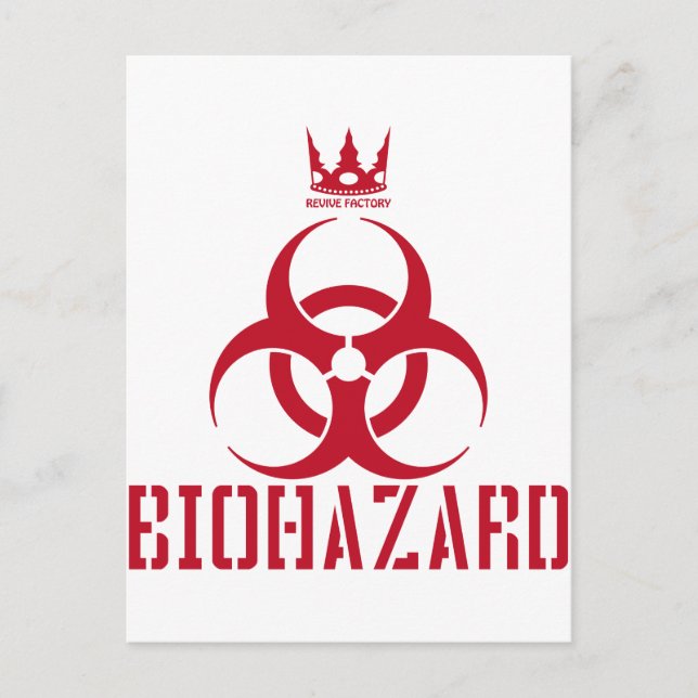 BIOHAZARD（röd） Vykort (Framsida)