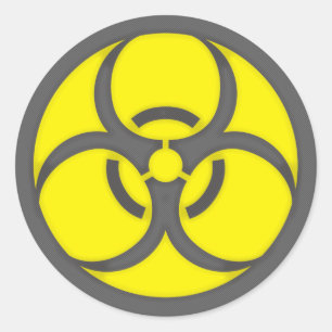 BIOHAZARD RUNT KLISTERMÄRKE