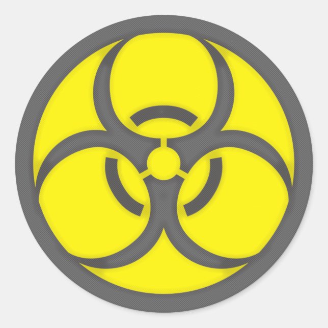 BIOHAZARD RUNT KLISTERMÄRKE (Framsida)