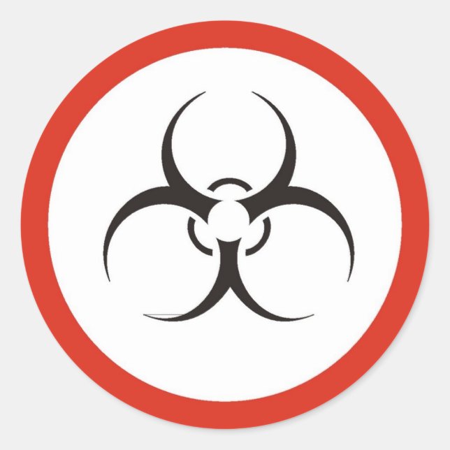 BioHazard Runt Klistermärke (Framsida)