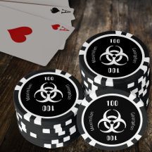 Biohazard Serious Gamers Gift - Black Poker Chip