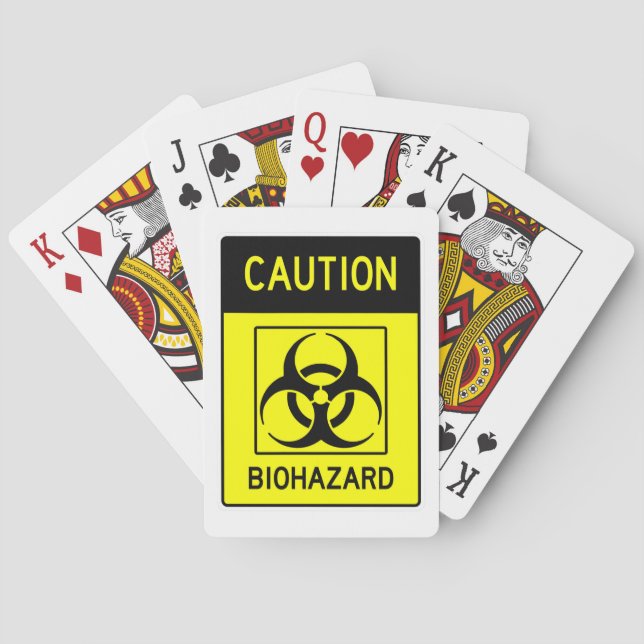 BIOHAZARD-skylt, mycket Roligt Casinokort (Baksidan)