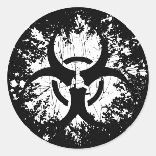 Biohazard - Splat Runt Klistermärke