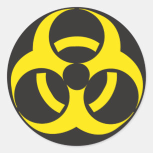 Biohazard Sticker Runt Klistermärke
