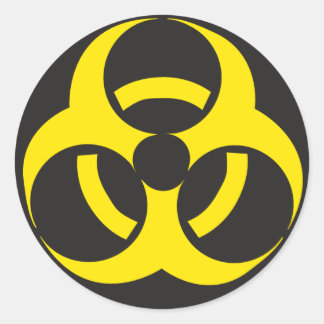 Biohazard Sticker Runt Klistermärke