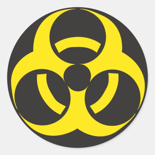 Biohazard Sticker Runt Klistermärke (Framsida)