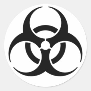 BIOHAZARD Sticker Runt Klistermärke