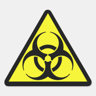 Biohazard Sticker Triangelformat Klistermärke